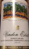 威登紫北塞-丹魄-味而多混釀干紅葡萄酒(Vinden Estate Alicante Bouschet-Tempranillio-Petit Verdot, Hunter Valley, Australia)