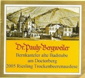 保利貝格枯葡逐粒精選雷司令甜白葡萄酒(Dr. Pauly-Bergweiler Bernkasteler alte Badstube am Doctorberg Riesling Trockenbeerenauslese, Mosel, Germany)