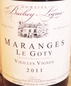 巴舍-勒格羅歌提（馬朗日村）干紅葡萄酒(Domaine Bachey-Legros Maranges Le Goty Rouge, Cote de Beaune, France)