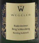 威寧格酒莊頂級珍藏雷司令甜白葡萄酒(Weinguter Wegeler Rudesheimer Berg Schlosberg Kabinett Riesling, Rheingau, Germany)