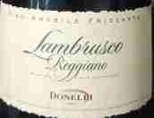 多來利藍(lán)布魯斯科紅起泡酒(Donelli Lambrusco Reggiano Vino Amabile Frizzante, Emilia-Romagna, Italy)