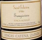 卡帝娜圣费利西安桑娇维塞干红葡萄酒(Bodega Catena Zapata Saint Felicien Sangiovese, Mendoza, Argentina)