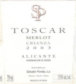 薩爾瓦多·波韋達(dá)托斯卡爾梅洛干紅葡萄酒(Salvador Poveda Toscar Merlot Crianza, Alicante, Spain)