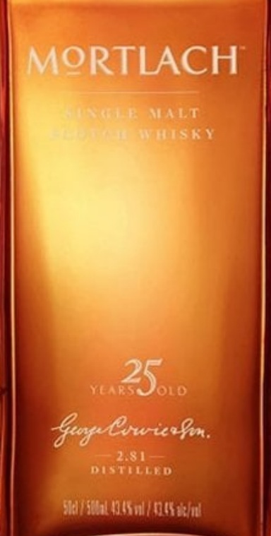 Mortlach 25 Years Old Single Malt Scotch Whisky, Speyside, UK-莫特 