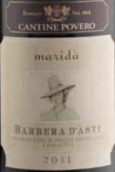 普維若酒莊馬西達(dá)巴貝拉紅葡萄酒(Cantine Povero Marida Barbera d'Asti DOCG, Piedmont, Italy)