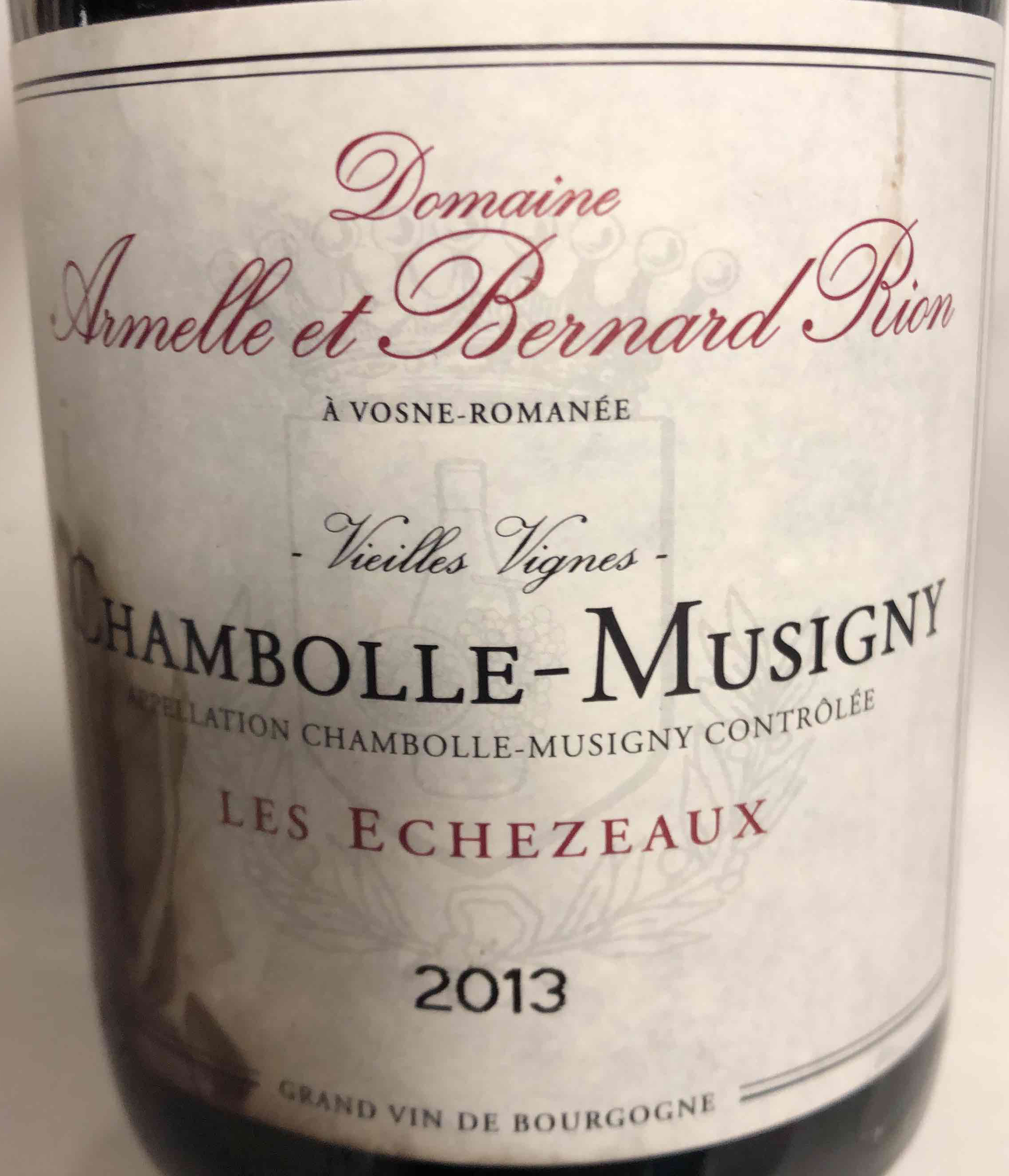 Domaine Armelle et Bernard Rion Vieilles Vignes,Nuits-Saint-Georges ...