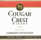 美洲獅莊園赤霞珠干紅葡萄酒(Cougar Crest Winery Estate Grown Cabernet Sauvignon, Walla Walla Valley, USA)