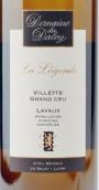 戴利莊園傳奇維萊特特級(jí)園白葡萄酒(Domaine du Daley La Legend Villette Grand Cru, Villette, Switzerland)