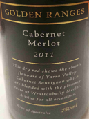 黃金山脈干紅葡萄酒(Golden Ranges Cabernet Merlot, South Australia, Australia)