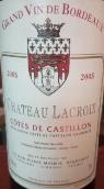 拉科瓦酒莊紅葡萄酒(Chateau Lacroix, Castillon Cotes de Bordeaux, France)