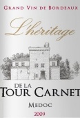 貝爾納·馬格雷拉圖嘉利遺產(chǎn)紅葡萄酒(Bernard Magrez L'Heritage De La Tour Carnet, Medoc, France)