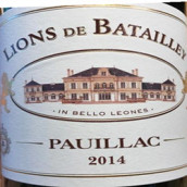 雄獅巴特利副牌干紅葡萄酒(Lions de Batailley, Pauillac, France)