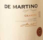 德馬丁諾單一園格拉尼多西拉干紅葡萄酒(De Martino Single Vineyard Granito Syrah, Colchagua Valley, Chile)