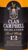 坎貝爾氏族高地人12年蘇格蘭調(diào)和威士忌(Clan Campbell Highlander 12 Year Old Blended Scotch Whisky, Scotland, UK)