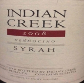 印第安溪酒莊西拉干紅葡萄酒(Indian Creek Syrah, Mendocino, USA)