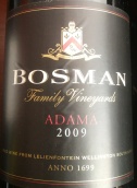 博斯曼家族阿達(dá)瑪紅葡萄酒(Bosman Family Vineyards Adama Red, Wellington, South Africa)