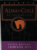 阿格萊智利阿爾瑪珍藏佳美娜干紅葡萄酒(De Aguirre Bodegas Vinedos Alma de Chile Reserve Carmenere, Maule Valley, Chile)