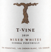 T藤酒莊混合白葡萄酒(T-Vine Winery Mixed Whites, Sierra Foothills, USA)