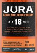 吉拉18年單一麥芽威士忌(Jura Aged 18 Years Single Malt Scotch Whisky, Isle of Jura, UK)