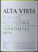 阿爾塔維斯塔經(jīng)典特濃情干白葡萄酒(Alta Vista Classic Torrontes, Salta, Argentina)