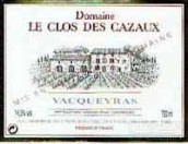 Domaine le Clos des Cazaux Vacqueyras Cuvee Grenat Noble, Rhone, France