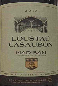 克魯塞伊酒莊路思拓·卡索邦干紅葡萄酒(Crouseilles Loustau Casaubon,  Madiran, France)