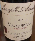 約瑟夫老藤瓦給拉斯紅葡萄酒(Joseph Arnoux Vieilles Vignes, Vacqueyras, France)