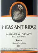 孔雀園赤霞珠珍藏干紅葡萄酒(Pheasant Ridge Reserve Cabernet Sauvignon,Texas High Plains,USA)