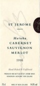 圣耶羅赤霞珠-梅洛混釀干紅葡萄酒(St Jerome Cabernet - Merlot, Henderson, Auckland, New Zealand)