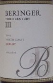 貝靈哲“第三世紀”梅洛干紅葡萄酒(Beringer Third Century Merlot, North Coast, USA)