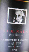 藍米納多佳美娜-西拉特級珍藏混釀紅葡萄酒(Iluminado Carmenere - Syrah Gran Reserva, Maule Valley, Chile)