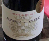 阿爾瓦雷斯托萊多門西亞紅葡萄酒(Alvarez De Toledo Mencia Roble, Bierzo, Spain)