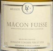 科迪耶父子酒庄马贡富赛干白葡萄酒(Domaine Cordier Pere Et Fils Macon Fuisse, Burgundy, France)