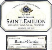 巴頓嘉斯蒂騎士干紅葡萄酒(Barton & Guestier Roi Chevalier, Saint-Emilion, France)