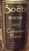 博艾特珍藏品麗珠干紅葡萄酒(Boete Reserve Cabernet Franc, Carmel Valley, USA)