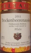 維特施酒莊逐粒枯萄精選甜白葡萄酒(Weltachs Trockenbeerenauslese, Pfalz, Germany)