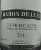 荻龍酒莊干紅葡萄酒(Baron De Luze, Bordeaux, France)