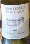 切斯特溝維歐尼珍藏系列干白葡萄酒(Chester Gap Cellars Viognier Reserve, Virginia, USA)