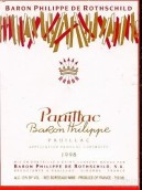 羅斯柴爾德男爵波雅克干紅葡萄酒(Baron Philippe de Rothschild ‘Pauillac Baron Philippe’, Pauillac, France)