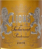 旭金堡酒庄雄狮甜白葡萄酒(Lions de Suduiraut, Sauternes, France)