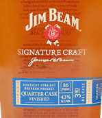 占邊標志性精釀四分之一桶肯塔基純波本威士忌(Jim Beam Signature Craft Quarter Cask Finished Kentucky Straight Bourbon Whiskey, Kentucky, USA)