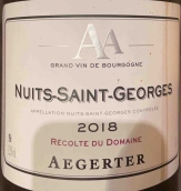 阿杰特酒莊夜圣喬治紅葡萄酒(Aegerter Nuits-Saint-Georges Recolte du Domaine, Cote de Nuits, France)