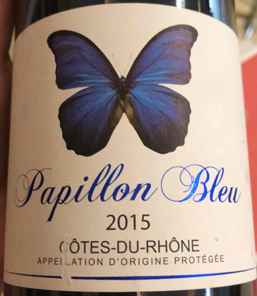 papillon bleu cotes-du-rhone france