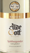 阿爾德·戈特“女人與子”黑皮諾黑中白甜白葡萄酒(Alde Gott Pinot Noir Blanc De Noir 