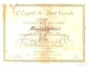 阿蘭夏巴儂蒙特佩盧克斯豐歐緹麗干紅葡萄酒(Domaine Alain Chabanon Montpeyroux L'Esprit de Font Caude, Languedoc-Roussillon, France)