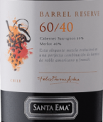 圣艾瑪橡木桶珍藏60/40赤霞珠-梅洛紅葡萄酒(Santa Ema Barrel Reserve 60/40 Cabernet Sauvignon Merlot, Maipo Valley, Chile)