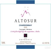 索菲亞阿圖索霞多麗干白葡萄酒(Finca Sophenia Altosur Chardonnay, Tupungato, Argentina)