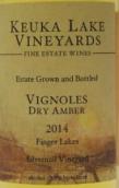 庫克湖思維諾葡萄園琥珀維諾干白葡萄酒(Keuka Lake Vineyards Silvernail Vineyard Dry Amber Vignoles, Finger Lakes, USA)