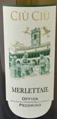 翠翠酒莊美羅塔佩哥里諾白葡萄酒(Ciu Ciu Merlettaie Pecorino Offida DOCG, Marche, Italy)