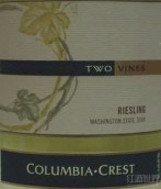 哥倫比亞山峰雙藤雷司令干白葡萄酒(Columbia Crest Two Vines Riesling, Washington, USA)